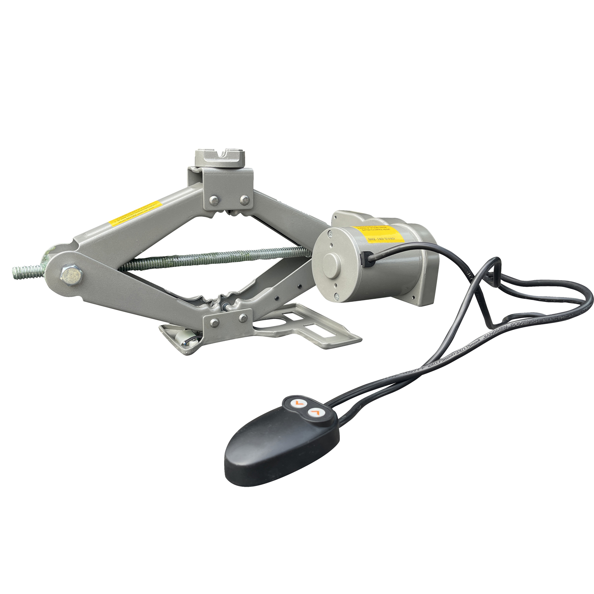 Black Bull Automatic Electric Car Jack — 12 Volt, 1 Ton Capacity, 5in. to 14in. Lift Range, Model# EJ212